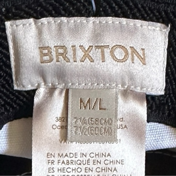 Brixton Bucket Hat Size M/L NWT Ivory Dove Plaid Petra Packable 100% Cotton - Picture 6 of 7